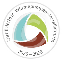 Zertifizierungs-Siegel "Zertifizierte|r Wärmepumpen-InstallateurIn²